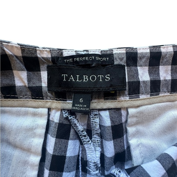 Talbots Women’s Black Checker Gingham The Perfect Short Size 6 Preppy - Picture 5 of 7